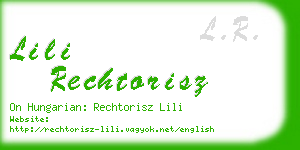 lili rechtorisz business card